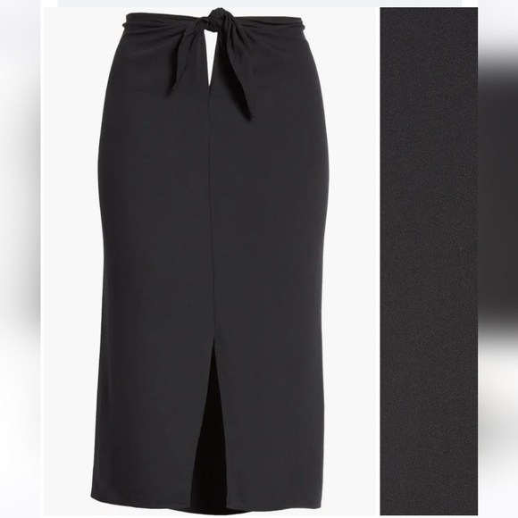 Jenni Kayne Black Crepe Tie Skirt XS - Picture 3 of 11